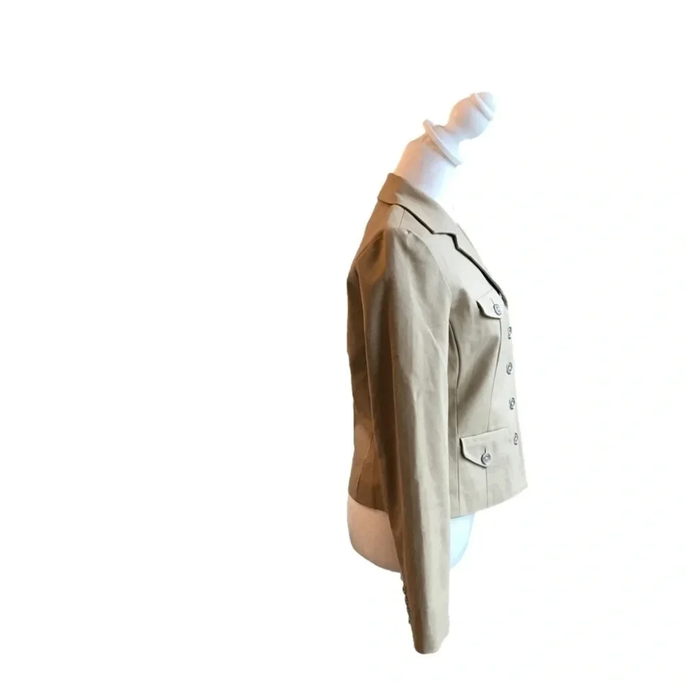 Chaps Tan Military Fitted Blazer Jacket Women’s Size Small